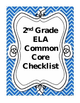 Preview of Second Grade Language Arts Common Core Checklist