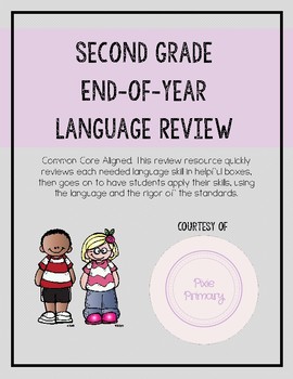 Preview of Second-Grade Language End-of-Year Review-Distance Learning