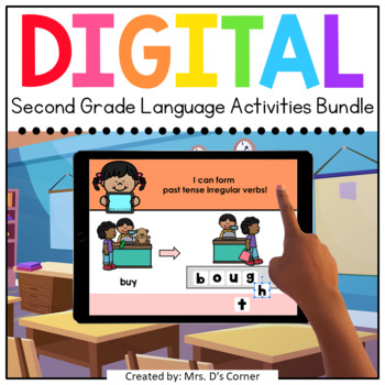 Preview of Second Grade Language Standards-Aligned Digital Activity Bundle