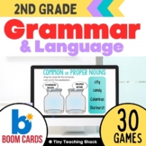 Second Grade Language and Grammar Boom Cards Bundle for Di