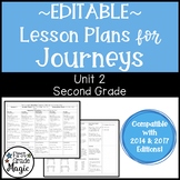 Journeys Lesson Plans Second Grade Unit 2 {EDITABLE!}