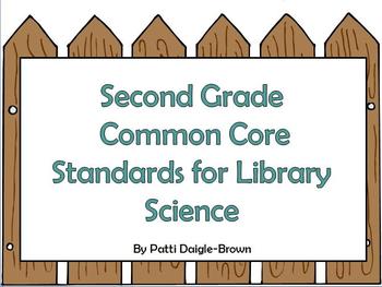 Preview of Second Grade Library Science Common Core Posters with References