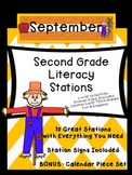 Second Grade Literacy Stations for September with BONUS Ca