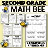 Second Grade MATH BEE End of Year Review Worksheets