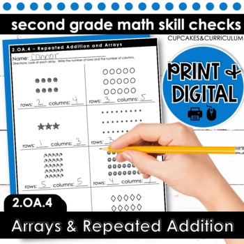 Arrays and Repeated Addition | Second Grade Math 2.OA.4 | TpT