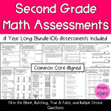 Second Grade Math Assessments Common Core Aligned All Math