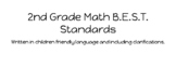 Second Grade Math B.E.S.T. Standards (Florida)