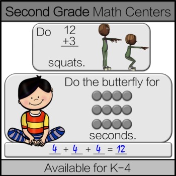 Preview of Second Grade Math Center: 2nd Grade Math Game