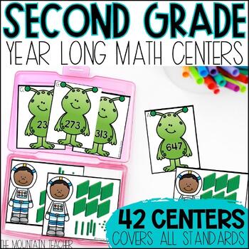 Preview of 2nd Grade Math Centers and Hands on Activities for the YEAR