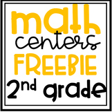 Second Grade Math Centers Freebie