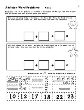 Summer Activities Math Second Grade by Teacher Tam | TpT