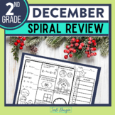 DECEMBER Spiral Review Worksheets Morning Work Math Activi