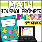 Second Grade Math Journal Prompts BUNDLE