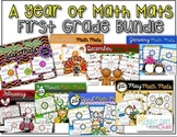 First Grade Math Mats {School Year Bundle}