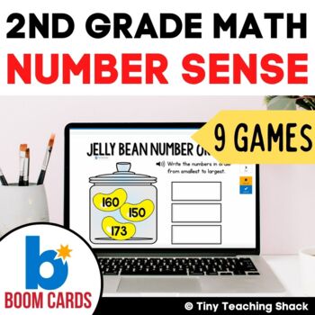 Preview of Number Sense / 2nd Grade Math Boom Cards Bundle