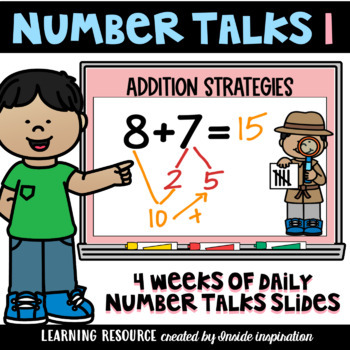 Preview of Second Grade Math Number Talks Daily Routine Unit 1 Add and Subtract within 20