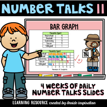 Preview of Second Grade Math Number Talks Daily Routine Unit 11 Graphs and Data