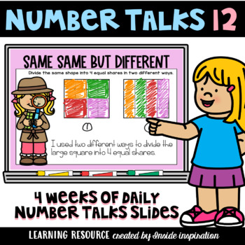 Preview of Second Grade Math Number Talks Daily Routine Unit 12 Shapes and Their Attributes