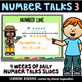 Preview of Second Grade Math Number Talks Daily Routine Unit 3 Add Within 100