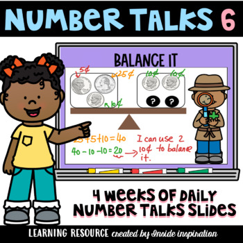 Preview of Second Grade Math Number Talks Daily Routine Unit 6 Time and Money