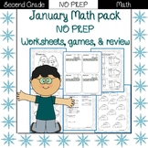 Second Grade Math Pack {January} NO PREP