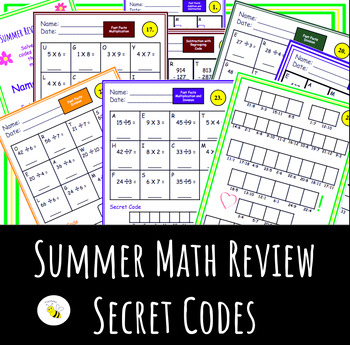 Preview of Second Grade Math Review - Fun Summer Packet (For Rising Third Graders)