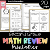 Second Grade Math Review Printables