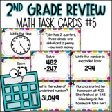 2nd Grade Math Spiral Review | Task Cards Set 5 of 5