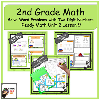 Preview of Second Grade Math Solve Word Problems with Two - Digit Numbers Digital Resource