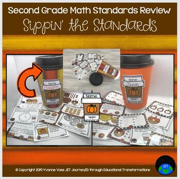 Preview of Second Grade Math Standards Review Test Prep