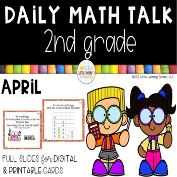 Preview of Second Grade Math Talks - April - Digital and Printable