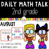 Second Grade Math Talks - August - Digital and Printable