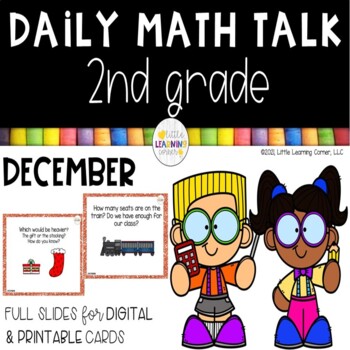 Preview of Second Grade Math Talks - December - Digital and Printable