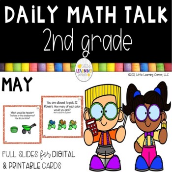 Preview of Second Grade Math Talks - May - Digital and Printable
