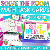 Second Grade Math Task Cards Solve the Room YEARLONG Math 