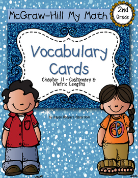 Preview of Second-Grade Math Vocabulary {My Math Series - Unit 11}{CCSS aligned}