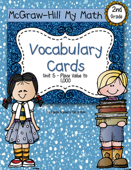 Preview of Second-Grade Math Vocabulary {My Math Series - Unit 5}{CCSS aligned}