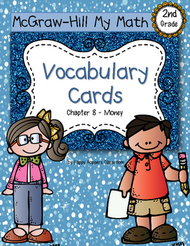 Preview of Second-Grade Math Vocabulary {My Math Series - Unit 8}{CCSS aligned}