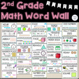 Math Word Wall 2nd Grade  - Common Core Aligned