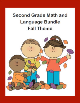 Preview of Second Grade Math and Language Bundle-Fall Theme