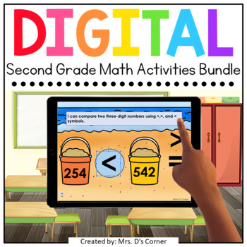 Preview of Second Grade Mathematics Standards Aligned Digital Bundle