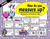 Measure length (INCHES) QR word problem task cards - Tek 2