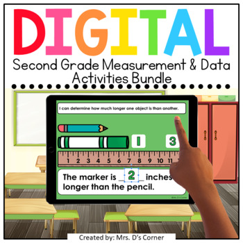 Preview of Second Grade Measurement and Data Standards-Aligned Digital Activity Bundle