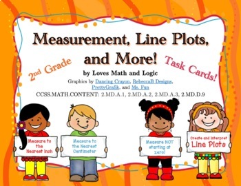 Preview of Second Grade Measurement and Line Plots 2.MD.A.1; 2.MD.A.2; 2.MD.A.3; 2.MD.D.9