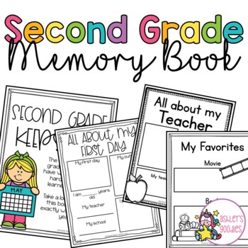 Preview of Second Grade Memory Book and Portfolio