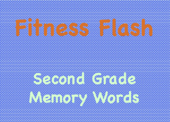 Preview of Second Grade Memory Word Game--Fitness Flash