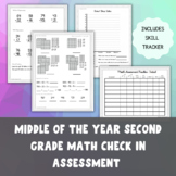 Second Grade Middle of the Year Math Assessment Check In Packet