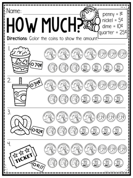 Money Printables Second Grade by Berry Creative | TpT