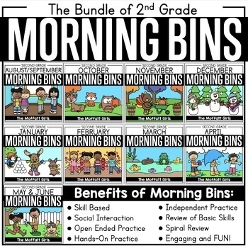 Preview of Second Grade Morning Tubs / Bins The Bundle (Morning Work)