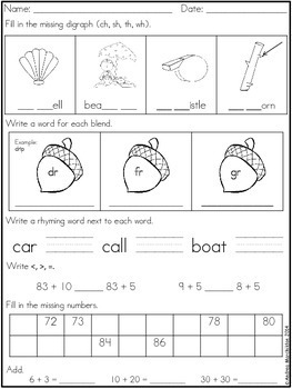 Second Grade Morning Work by Andrea Marchildon | TpT